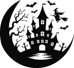 Halloween Svg, Halloween Moon Svg