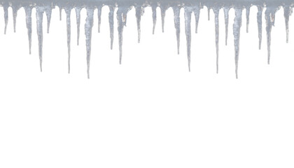  ice, icicle, winter, cold, water, frost, frozen, Winter PNG with frost, snow and ice texture, blue crystal icicle design for cold Christmas background, isolated seasonal nature and frozen roof © Iryna