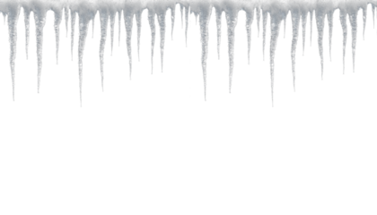 snow, blue, frozen, frost, ice, icicle, Melting ice PNG border with icicles, blue frost, snow and cold winter nature, isolated white background with Christmas crystal weather and roof