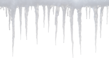 icy, annotation, roof, crystal, ice, Isolated PNG design with frosty roof, melting icicles and snowflakes, white nature scene with cold weather, ice, winter sky and Christmas season