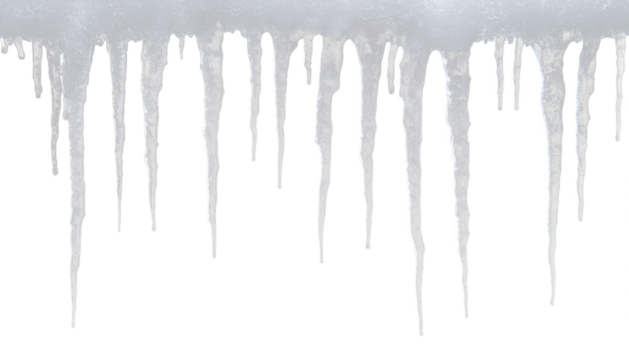 icy, annotation, roof, crystal, ice, Isolated PNG design with frosty roof, melting icicles and snowflakes, white nature scene with cold weather, ice, winter sky and Christmas season