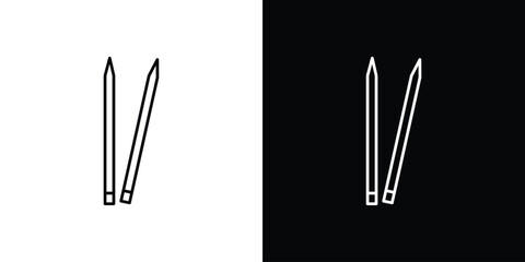 Toothpick icon vector logo outline. thin line symbols