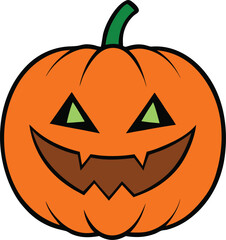 evil pumpkin grin on transparent background