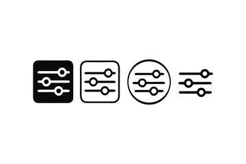 Diverse Settings Icon Set Representing Configuration Preferences and Customizable Options for Software Applications or User Interfaces
