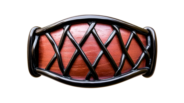 Beautiful handcrafted wooden decorative accent with dark finish