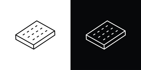 Mattress icon vector logo outline. thin line symbols