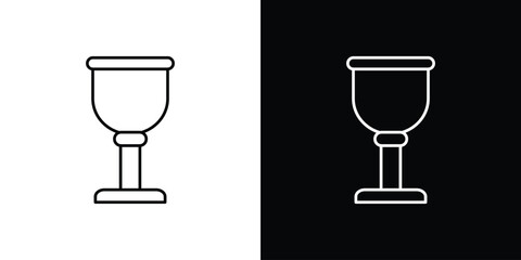Goblet icon vector logo outline. thin line symbols