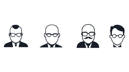 Fototapeta premium different business people set icon symbols vector illustration, simple set of business person icons