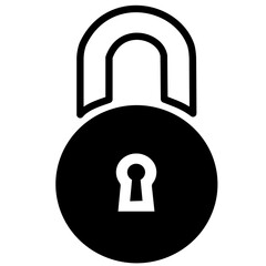 lock icon on black