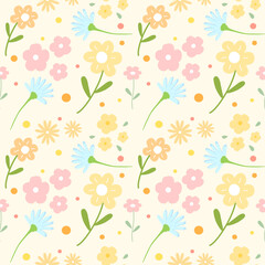 seamless pattern with flowers, fabric pattern, gift wrapping paper, notebook cover, phone case pattern 