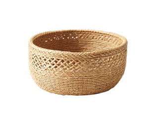 Rattan Round Storage Basket Stylish Decorative Container