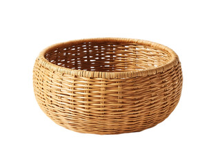 Rattan Round Storage Basket Stylish Decorative Container