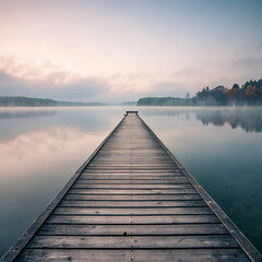 Obraz premium pier on the lake