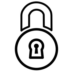 lock icon on metal button