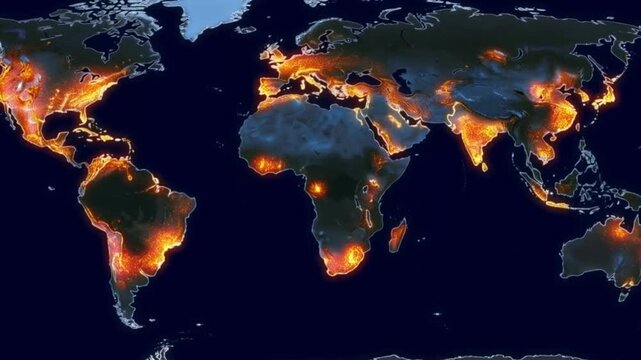 Global fire locations visualized