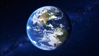 Fototapeta premium Earth rotates, viewed from deep space