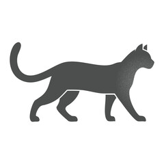 Cat silhouette vector art illustration