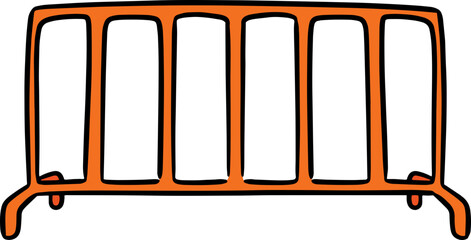 Illustration of traffic fence
