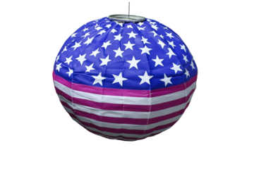 Decorative hanging lantern with American flag design for festivities