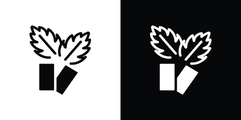 Mint gum icon set Vector Design for mobile concept and web design.