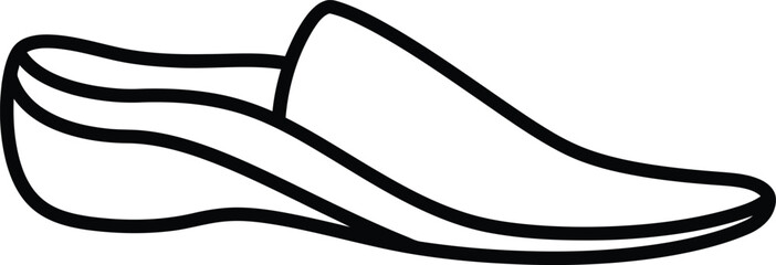Minimalist Loafer: A sleek, streamlined, and elegant black and white outline of a classic leather loafer, perfect for fashion-forward designs.
