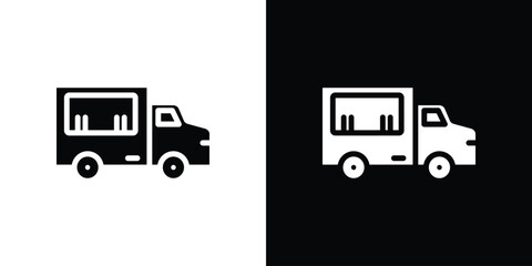 Food truck icon set Vector Design for mobile concept and web design.