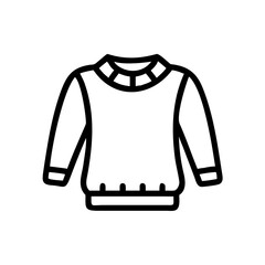 Sweater illustration in minimalist style with simple lines  