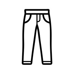 Classic trousers illustration in minimalist line art style  