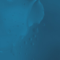 Dark blue Macro Bubbles. Abstract macro photo of deep blue liquid bubbles with soft light and smooth textures