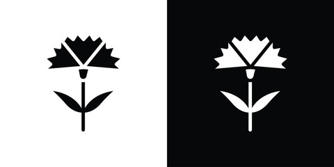 Carnation icon set Vector Design for mobile concept and web design.
