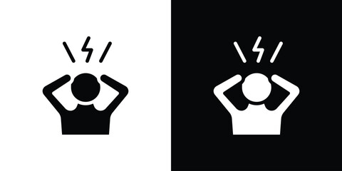 Anxiety icon set Vector Design for mobile concept and web design.