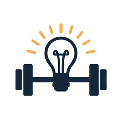 Creative Strength Concept Smart Fitness Innovation Logo Vector.
