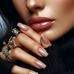 Fashionable hands with nail design 