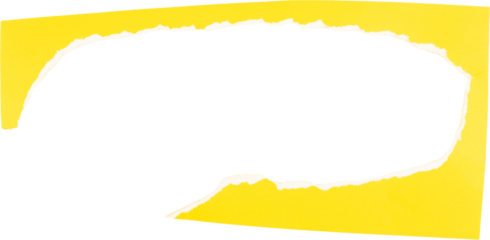 Yellow torn paper edge with white background for creative design or graphic use
