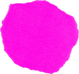 circular Bright magenta paper texture isolated on white background for creative design and art projects
