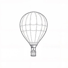 Fototapeta premium Hot air balloon illustration in a minimalist style
