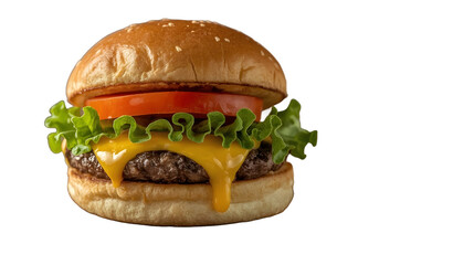 Zinger Burger with Crispy Chicken on Transparent Background