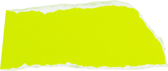 Naklejka premium Bright yellow torn paper texture isolated on white background for creative design or background use