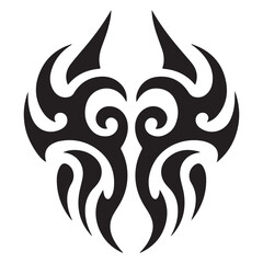Naklejka premium Tribal tattoo design with swirling patterns and sharp edges