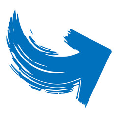 Arrows set icon hand drawn. Brush Arrow strokes