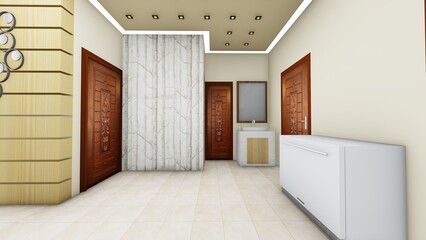 Modern Interior Hallway and Entryway