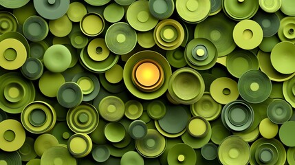 Abstract Green Circle Pattern Background Design