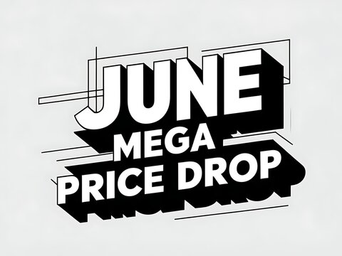 June mega price drop promotion graphic.