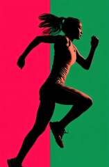jumping girl silhouette