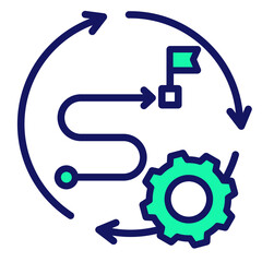 Fototapeta premium Recovery Roadmap Icon Element For Design 