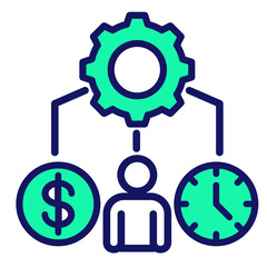 Resource Allocation  Icon Element For Design
