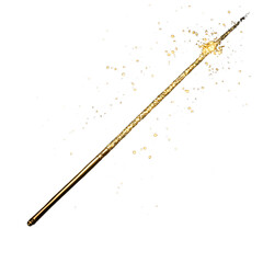 Glamorous Golden Wand on Dark Background for Magical Concepts