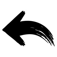 Arrows set icon hand drawn. Brush Arrow strokes