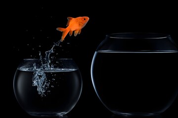 Goldfish Jumping to New Bowl – Risk Taking and Opportunity Concept