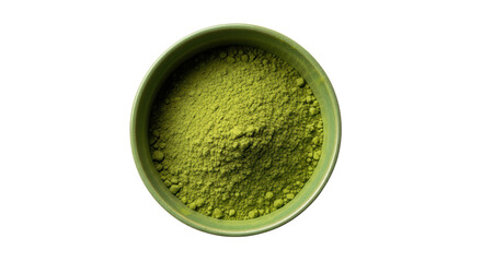 Isolated Bowl of Matcha Powder
